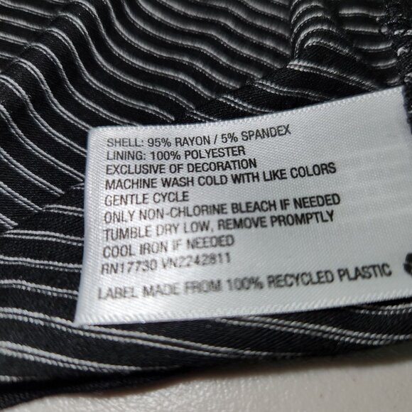 Knox Rose Black & White Striped Long Sleeve Blouse Embroidered Detail S 4027 - Picture 5 of 8